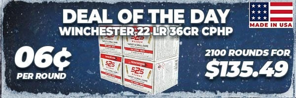Deal of the Day: Winchester Target & Small Game 22 LR 36 Grain Copper Plated HP Ammo