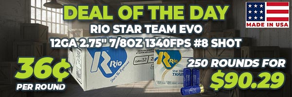 Deal of the Day: Rio Star Team EVO 12 Gauge 2.75" 7/8 oz 8 Shot Ammo