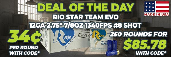 Deal of the Day: Rio Star Team EVO 12 Gauge 2.75" 7/8 oz 8 Shot Ammo