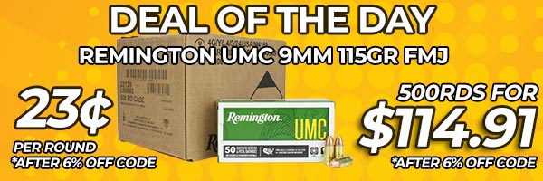 Deal of the Day: Remington UMC 9mm 115 Gr FMJ Ammo