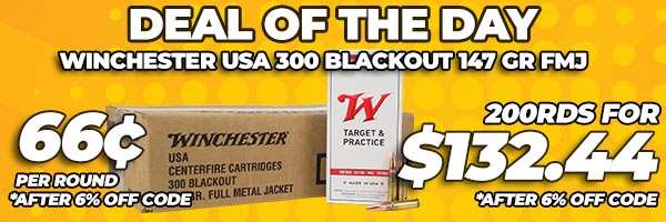 Deal of the Day: Winchester USA 300 Blackout 147 Gr FMJ Ammo