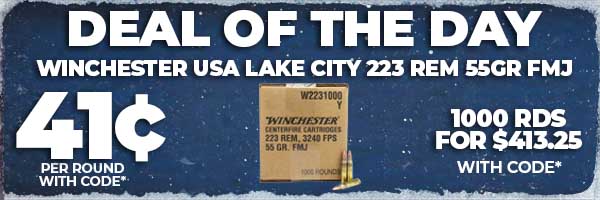 Deal of the Day: Winchester USA Lake City 223 Remington 55 Gr FMJ Ammo