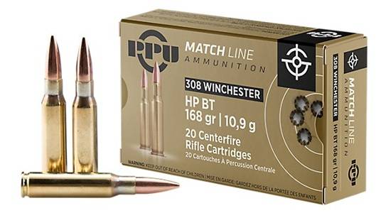 PPU Match 308 win 168gr HPBT
