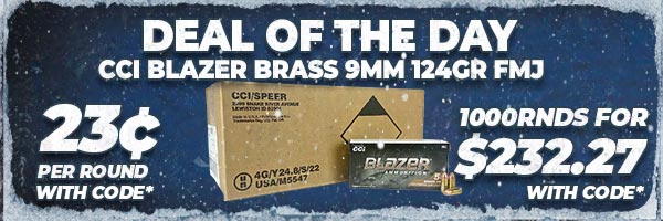 Deal of the Day: CCI Blazer 9mm 124GR FMJ Ammo