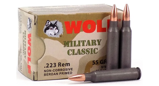 Wolf Military Classic .223 Rem 55 Grain FMJ Ammo