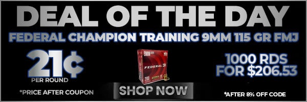 Deal of the Day: Federal Champion 9mm 115GR Ammo