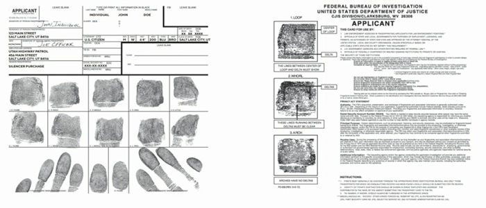 FBI Fingerprint Card