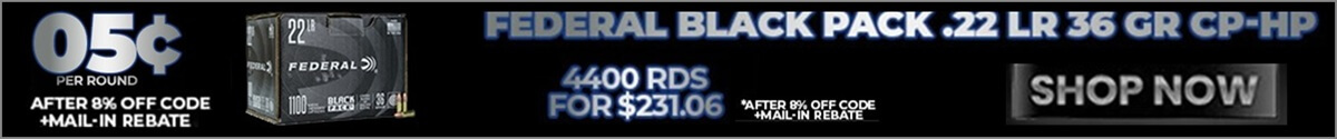 Federal Black Pack .22 LR Ammo Rebate