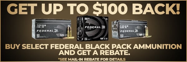 Federal Black Pack Ammo 2025 Rebate