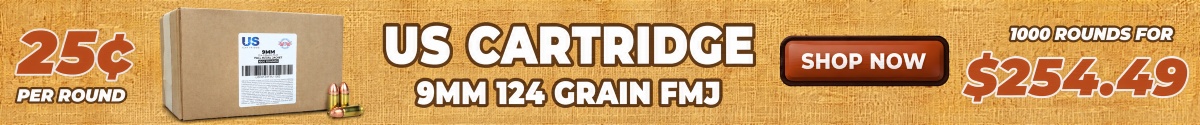 Deal of the Day: US Cartridge 9mm 124 Grain FMJ Ammo