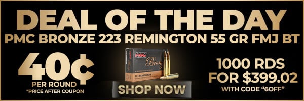 PMC Bronze 223 Rem 55GR FMJ-BT Ammo Deal
