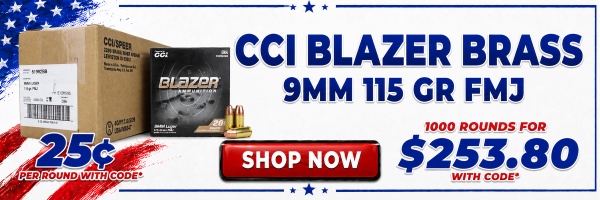 Deal of the Day: CCI Blazer Brass 9mm 115 Grain FMJ Ammo