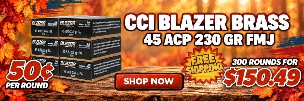 Deal of the Day: CCI Blazer Brass .45 ACP 230 Grain FMJ Ammo