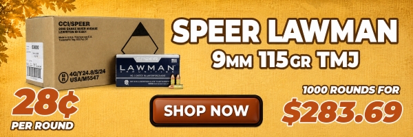 Deal of the Day: Speer Lawman 9mm 115 Grain TMJ Ammo