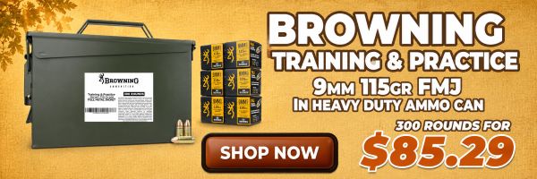 Deal of the Day: Browning 9mm 115 Grain FMJ Ammo