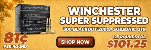 Deal of the Day: Winchester 300 Blackout Super Suppressed 200 Grain OTR Ammo