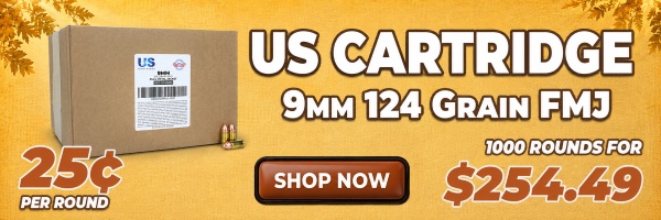 Deal of the Day: US Cartridge 9mm 124 Grain FMJ Ammo