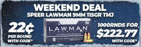 Deal of the Day: Lawman 9mm 115GR TMJ Ammo