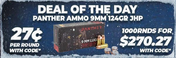 Deal of the Day: Panther Ammo 9mm 124 Grain JHP Ammo