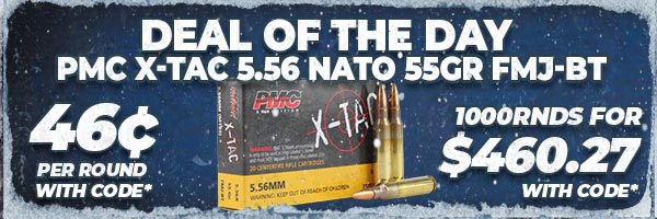 Deal of the Day: PMC X-TAC 5.56 NATO 55 Grain FMJ-BT Ammo
