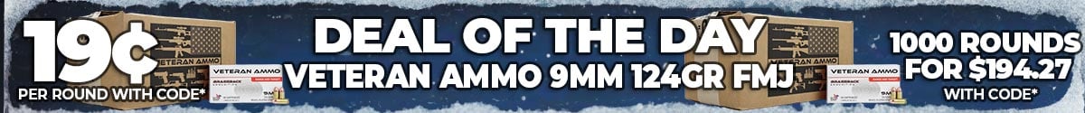 Deal of the Day: Hyperion Munitions Veteran Ammo 9mm 124 Grain FMJ Ammunition