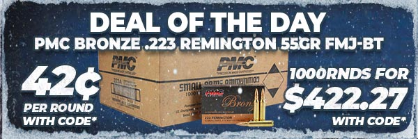Deal of the Day: PMC Bronze 223 Remington 55 Grain FMJ-BT Ammo
