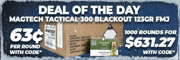 Deal of the Day: Magtech Tactical 300 Blackout 123 Grain FMJ Ammunition